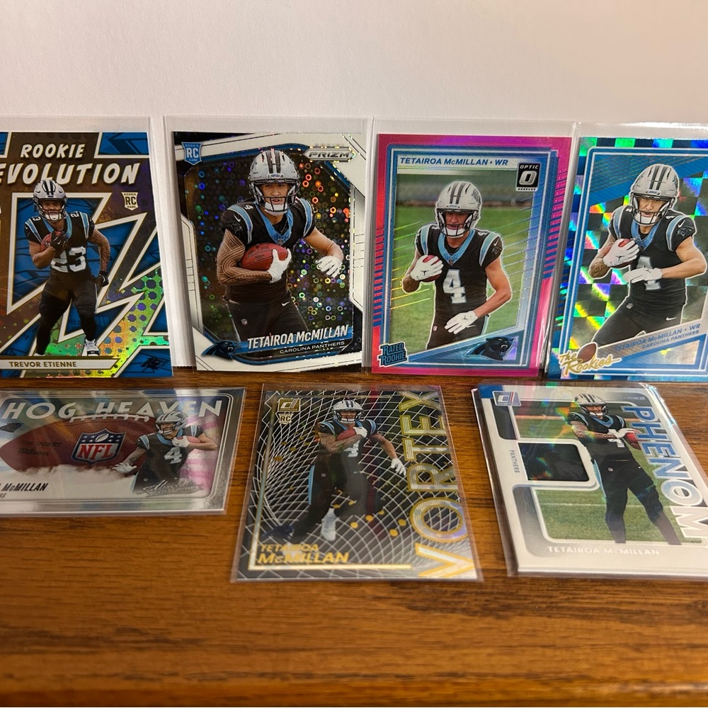 🔥 Tetairoa McMillan Panthers Rookie Card LOT (8 Cards)